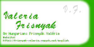 valeria frisnyak business card